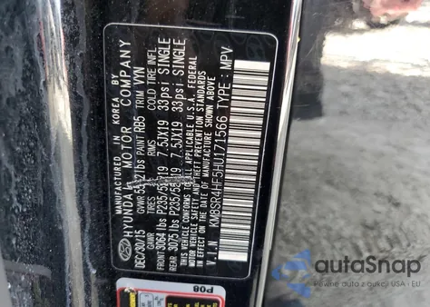 2017 Hyundai Santa Fe Se Ultimate из США, поврежденный, VIN KM8SR4HF5HU171566